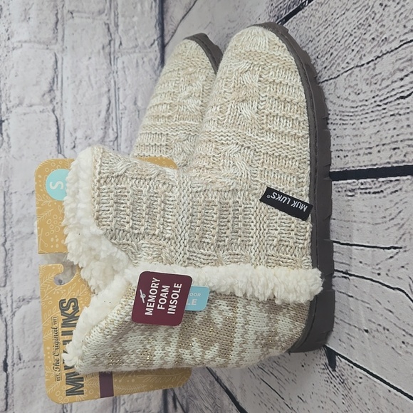Muk Luks Cheyenne Slipper Boots -S Beige - Picture 1 of 11